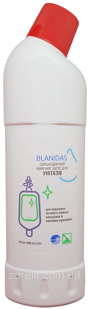 Бланідас — потужний мийний засіб для унітазів, 1 л, фото 1