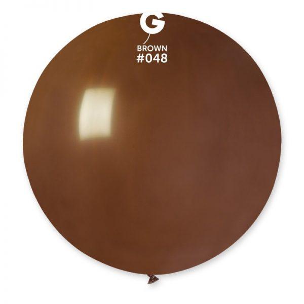 Латексна кулька пастель коричневий 31"/48/80см Brown Gemar, фото 1