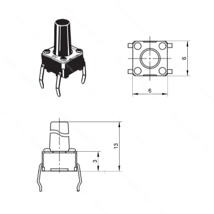 Мікрокнопка тактова 4pin