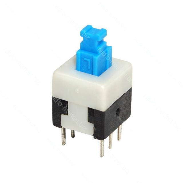 Кнопка с фиксацией 8х8 6pin, цена: 6.58 ₴, купить на Prom.ua