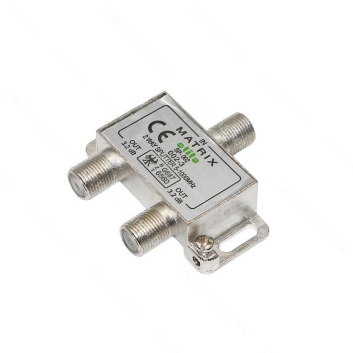 Розгалужувач ТВ сигналу, спліттер 2-way SP-002, 5-1000МГц