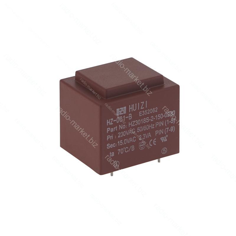Трансформатор HZ3018S-2-150-0230 (15V 2,3VA)