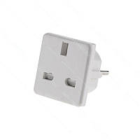 Перехідник вилка тип F (євро) - розетка тип G (UK)