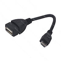 Кабель OTG штекер microUSB - гніздо USB, 10см
