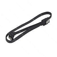 Кабель SATA для передачі даних, кутовий чорний, 45cм