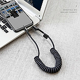 Спіральний кабель Baseus Fish Eye Spring USB-A to Lightning 2A 1m Black (CALSR-01), фото 8