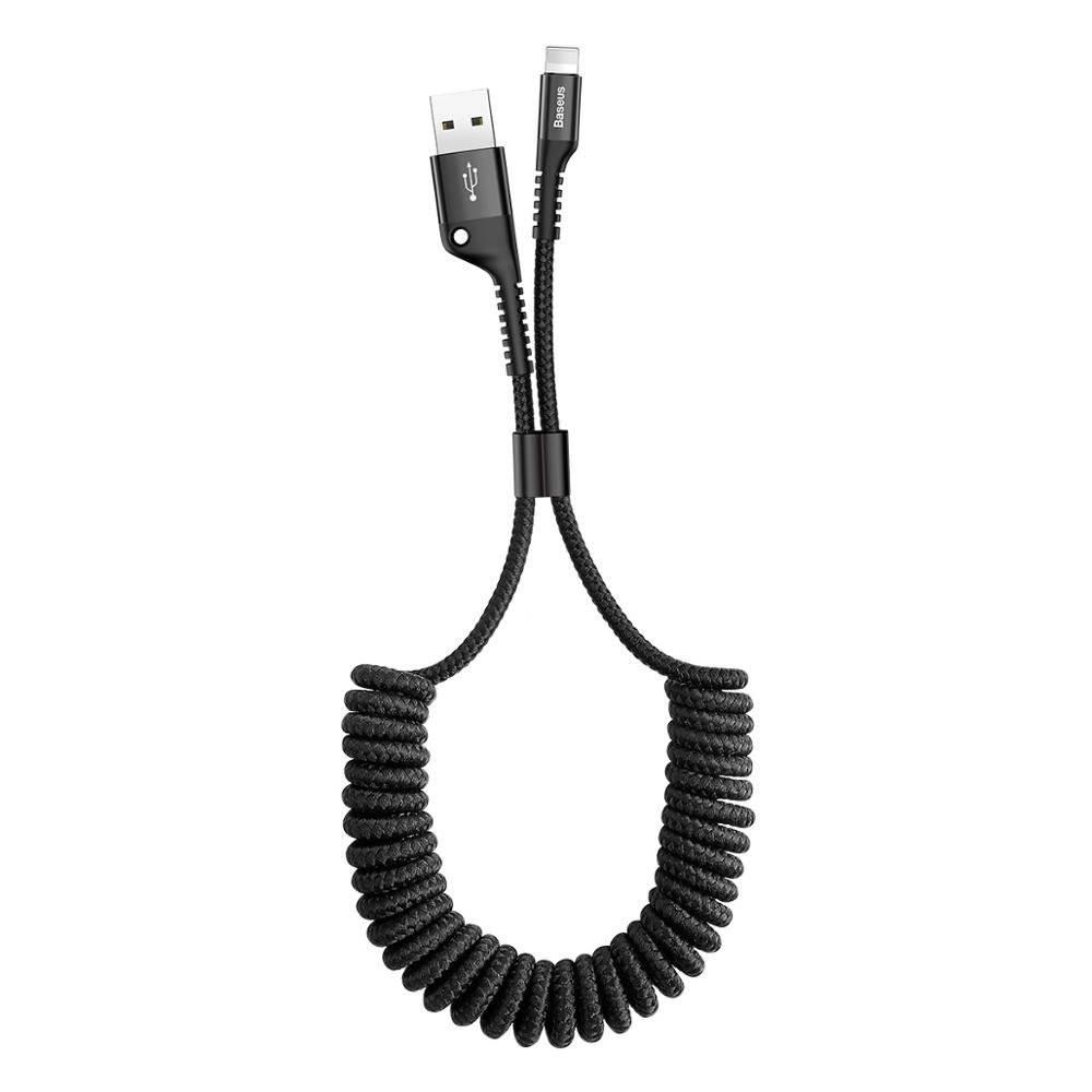 Спиральный кабель Baseus Fish Eye Spring USB-A to Lightning 2A 1m Black USB - Черный