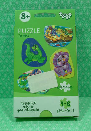 Danko Puzzle For Kids Розвиваючі пазли для малюків 2в1 (PFK-06) Динозавр, фото 3