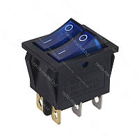 Вимикач KCD2-2101N-2 з підсвіткою, синій