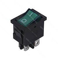 Вимикач KCD1-4-201N, зелений