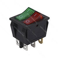 Вимикач подвійний KCD3, червоний/зелений