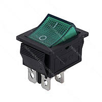 Вимикач з підсвічуванням KCD2-201N, зелений