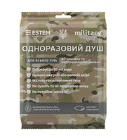 Одноразовый душ Пенная губка Estem Military с дерматологическим гелем (для полевых условий)