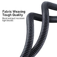 Кабель для швидкої зарядки USB на Type-C 100W 5A Baseus Crystal Shine Series (чорний) 2м, фото 4