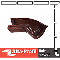Кут жолоба регульований Альта-Профіль Еліт 120-145 градусів 125 мм коричневий