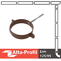 Хомут труби металевий Альта-Профіль Еліт 95 мм коричневий
