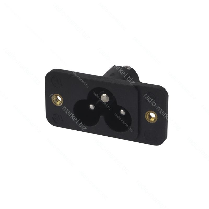 Гніздо C6 мережеве монтажне 3pin