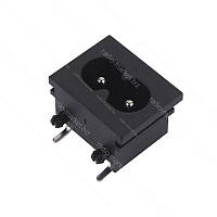 Гніздо мережеве 2pin, монтажний, горизонтальний