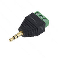Штекер 3,5 мм стерео з клемною колодкою