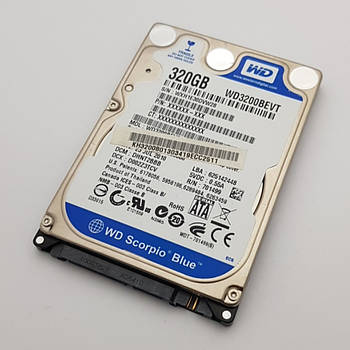 Жорсткий диск wd3200bevt 2.5" sata 320gb wd blue 5400rpm 8mb з розборки