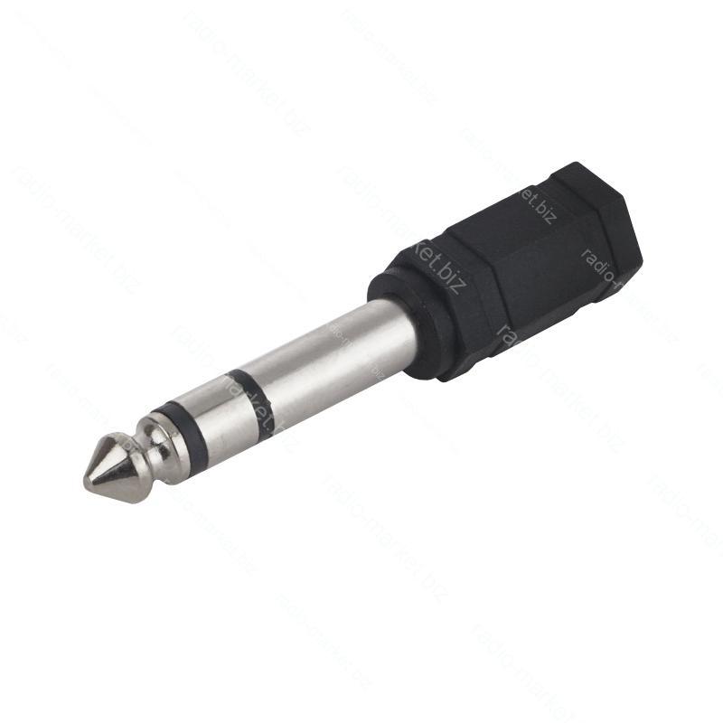 Перехідник штекер jack 6,3 стерео - гніздо mini jack 3,5 стерео