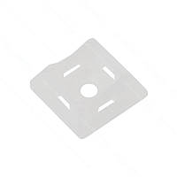 Майданчик 20х20мм для стяжки, під шуруп, білий, 50шт