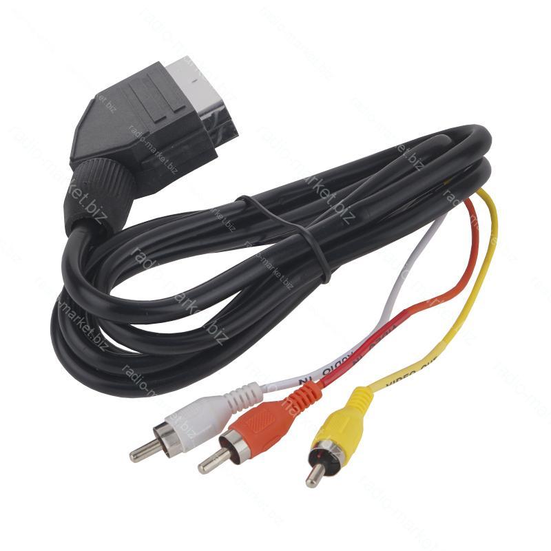 Кабель шт. SCART - 3 шт. RCA(IN) 1,2 м