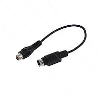 Перехідник гніздо RCA - штекер mini din 7pin, чорний 0,2м