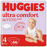 Підгузник Hugies Ultra Comfort 4 (8-14 кілограмів) Mega 66 шт (50290548777)