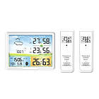 Метеостанція бездротова з барометром РК 7.5", 2 виносних датчика, PT20B, фото 3