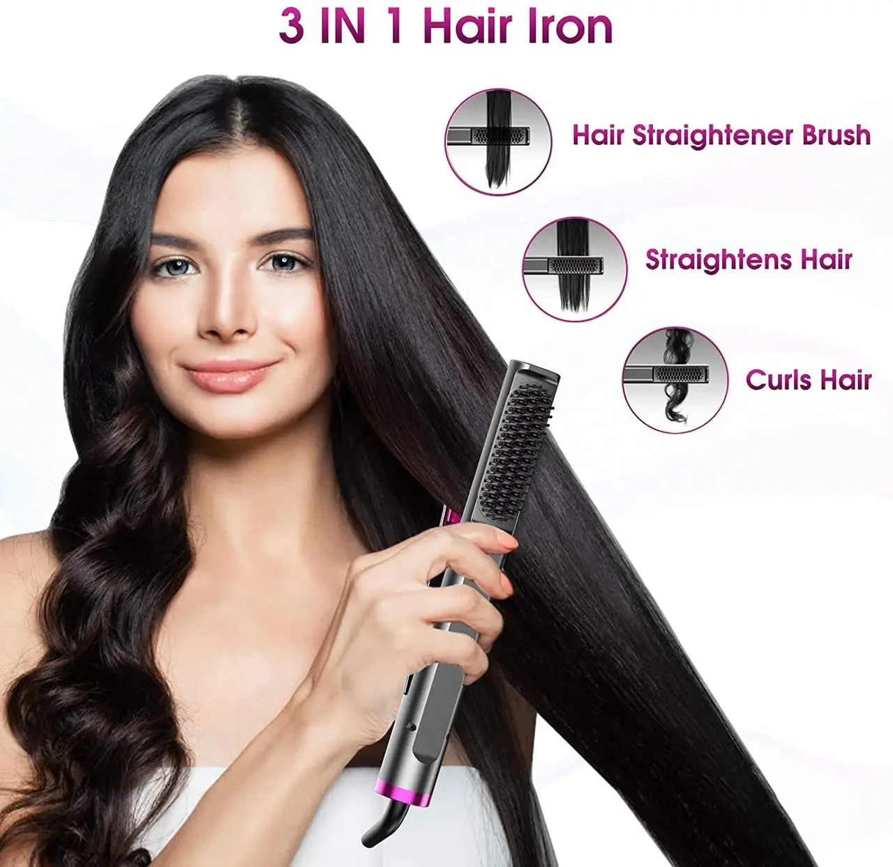 Выпрямитель для волос 3в1 Hair Straightener 3in1 - фото 6 - id-p1651145534