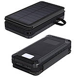 Сонячний PowerBank iBattery YD-820S з додатковими панелями та ліхтариком 26800 mAh black, фото 4