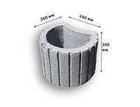 Цветник бетонный К-11 без дна 440х360ммх300, 28 кг