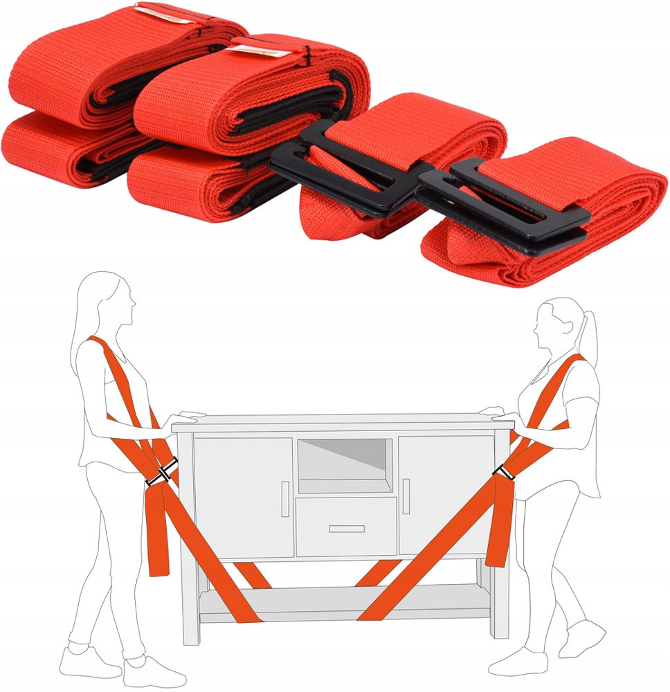 Ремені (4 шт) Для Перенесення Меблів або Важких Предметів VOREL® 74722