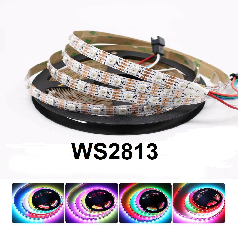 Світлодіодна стрічка SMART RGB WS2813 5V, 5050, 60 led/m, 14.4W, IP20, Standart. Гарантія – 12 місяців