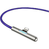 Кабель кутової Baseus Iridescent USB-A to Lightning 2.4A 1m Purple (CAL7C-A05), фото 4