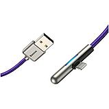 Кабель кутової Baseus Iridescent USB-A to Lightning 2.4A 1m Purple (CAL7C-A05), фото 3