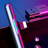 Кабель кутової Baseus Iridescent USB-A to Lightning 2.4A 1m Purple (CAL7C-A05), фото 9