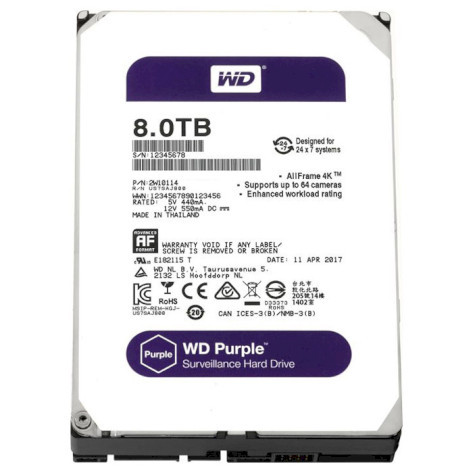Накопичувач WD 8TB 256MB SATA III (WD82PURZ)