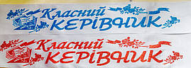 Класний керівник - стрічка атлас, глітер, без обведення (укр.мова) Білий, Червоний, Український