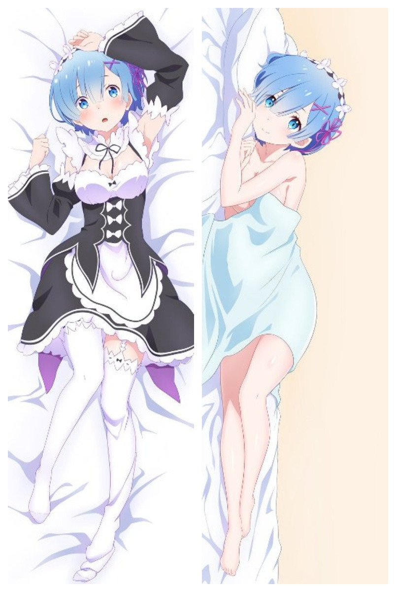 Дакімакура 150 х 50 см REM RAM Re: Zero Рем Рам Заново Життя з нуля Подушка для обіймів