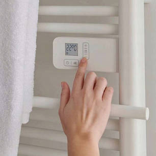 Сучасний електричний нагрівач, сушарка для рушників, 500 W із програматором і LCD-дисплеєм., фото 2