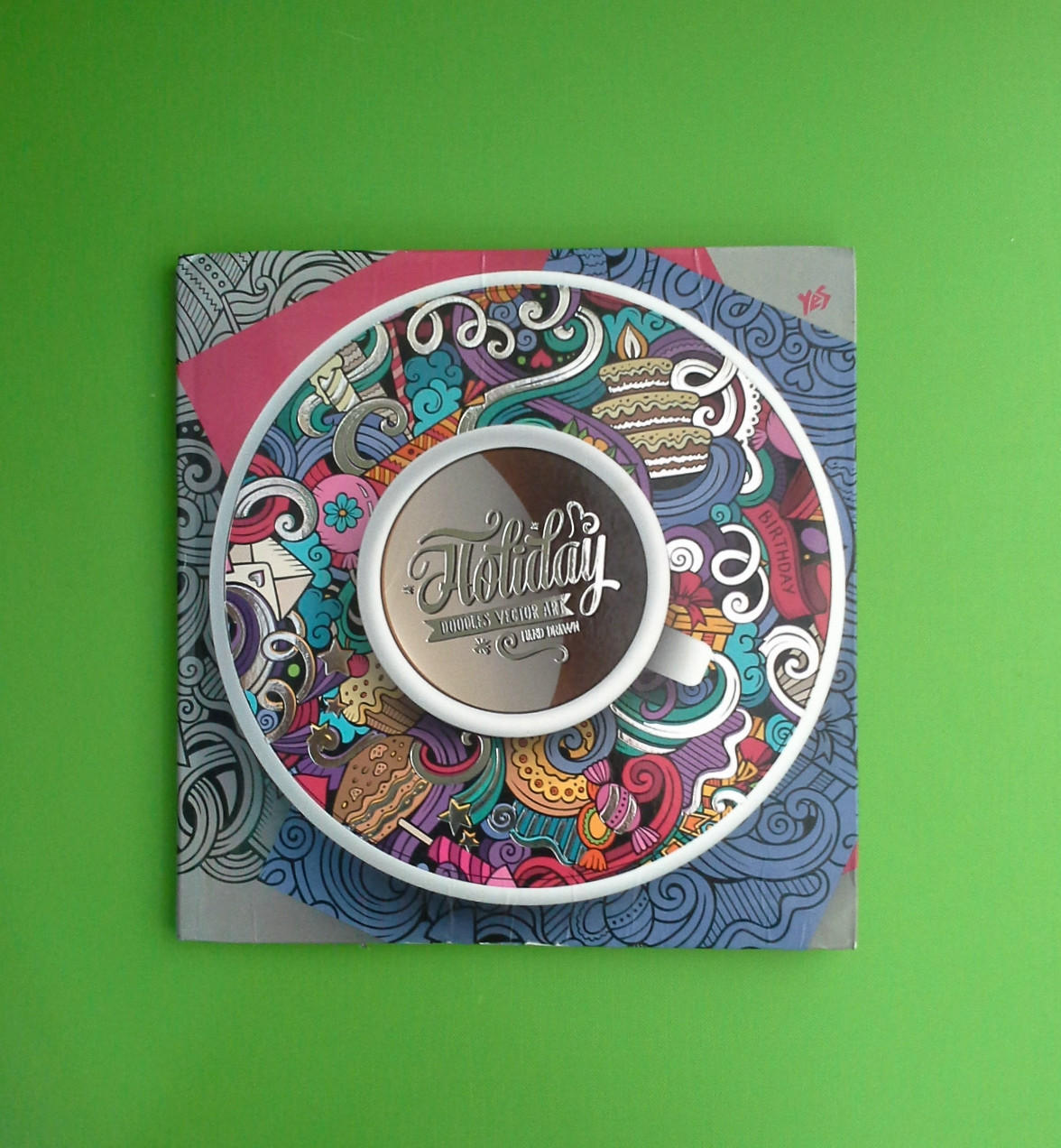 Канц Блокнот ”YES” микс 200*200/64 інтег., 4диз., 16шт/уп  (1)