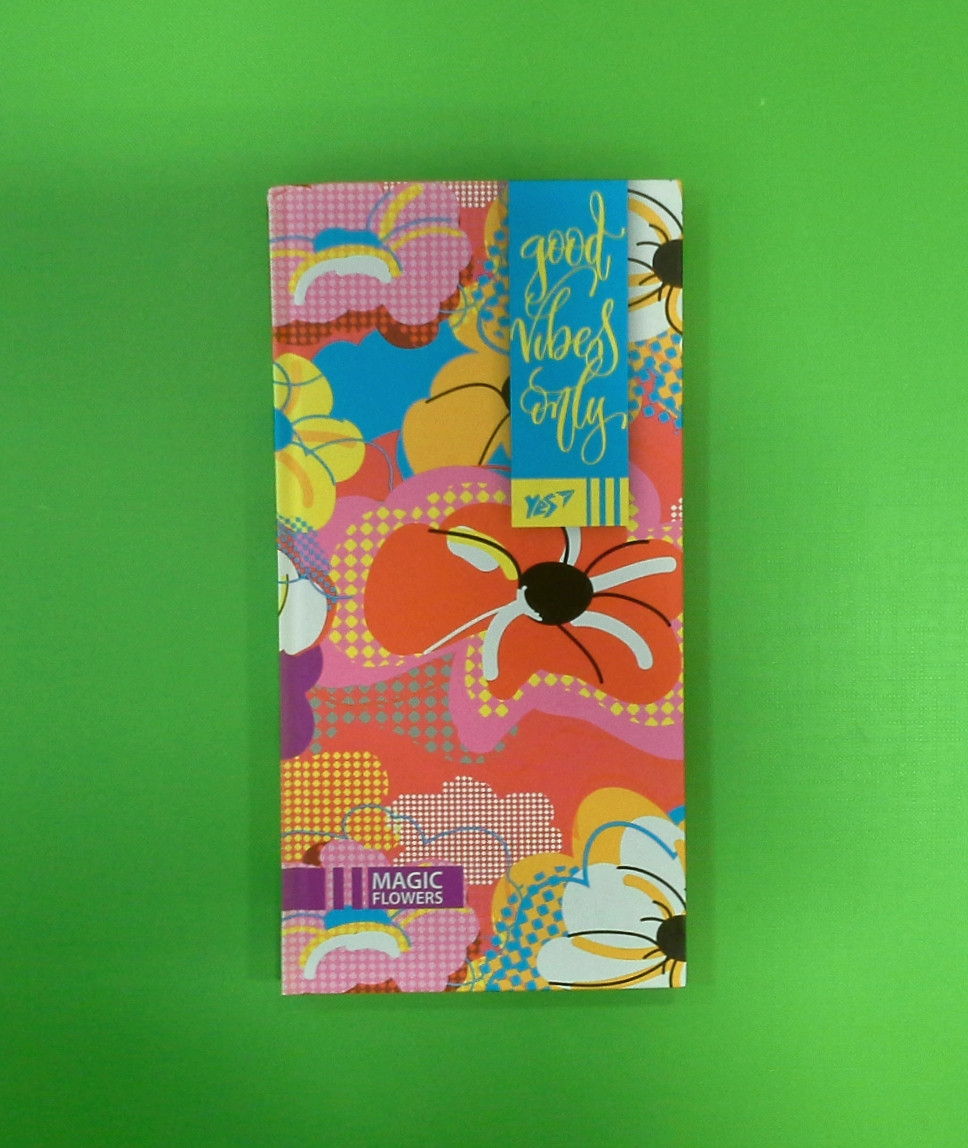 Канц Блокнот 100*200/64 == ”YES” /151368/ ”Floral vibes” ІНТЕГР.  неон+софт-тач лак.  (1/20)