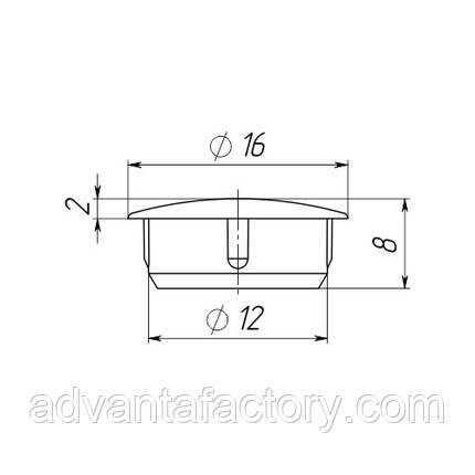 Заглушка для отворів 12 мм, фото 2