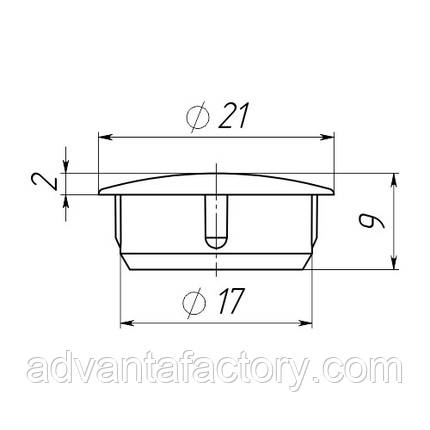 Заглушка для отворів діаметром 17 мм, фото 2