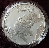 Серебряная монета Коала (Австралия) 2022, 1 доллар 1 унция серебра 9999