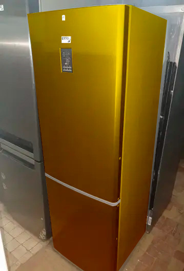 Вінілова наклейка однотонна золото на холодильник, Самоклейка Oracal глянцева, 200 х 53 см