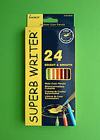 Кольорові олівці 24 кольори МАРКО Аквар. 4120-24СВ Superb writer