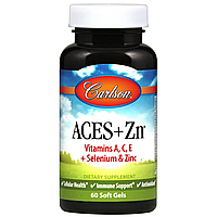 Вітаміни А, С, Е плюс цинк, Aces + Zn, Carlson Labs, 60 капсул (CAR-04420)